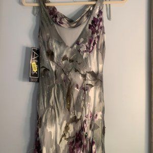 Alex long evening dress, size 6, shades of green